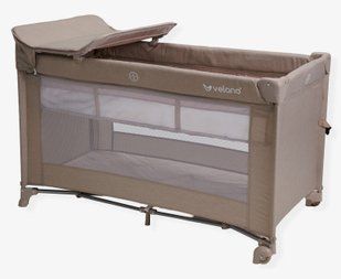 Кровать-манеж с пеленатором 2 в 1 Tino Velano 46161 beige