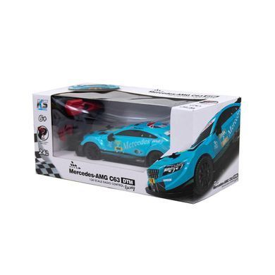 Уценка Автомобиль на радиоуправлении Mercedes AMG C63 DTM (1:24, 2.4Ghz) KS Drive 124RMBL голубой