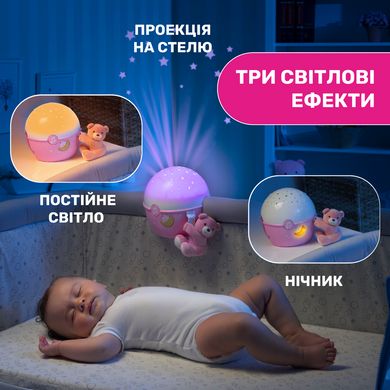 Ночник проектор Next 2 Stars Chicco 07647.1 розовый