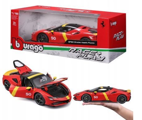 Металева автомодель Ferrari SF90 Stradale Assetto Fiorano (1:18) Bburago 18-16021
