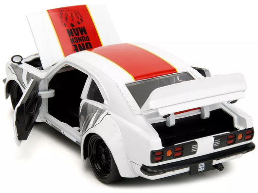 Металева машина One Punch Man 1:24 1974 Mazda RX-3 з фігуркою Сайтама Jada Toys 253255058