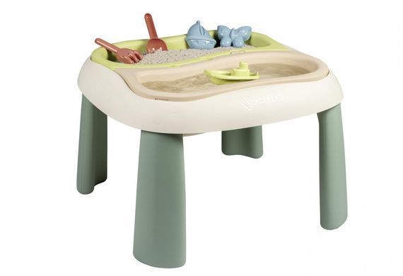 Игровой водный стол-песочница с крышкой и аксессуарами 3в1 Smoby Life Sand and Water Table 7600840111