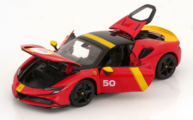 Металева автомодель Ferrari SF90 Stradale Assetto Fiorano (1:18) Bburago 18-16021