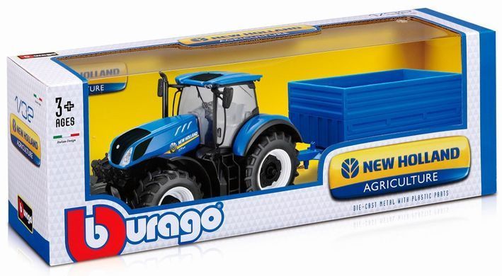 Уцінка Іграшковий трактор з причепом (1:32) New Holland Agriculture Farm Bburago 18-44067