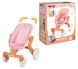 Прогулочная коляска для пупса Розовая пудра Baby Nurs Smoby 7600251224 с поворотными колесами