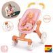 Прогулочная коляска для пупса Розовая пудра Baby Nurs Smoby 7600251224 с поворотными колесами