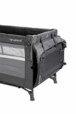 Ліжко-манеж з пеленатором 2 в 1 Tino Velano 46160 dark grey