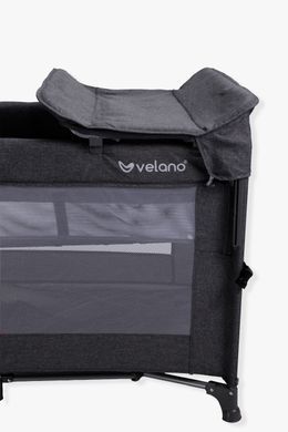 Ліжко-манеж з пеленатором 2 в 1 Tino Velano 46160 dark grey