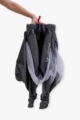Ліжко-манеж з пеленатором 2 в 1 Tino Velano 46160 dark grey