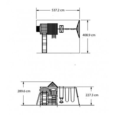 Великий дерев'яний ігровий комплекс Great Hillcrest Playground Backyard Discovery Step2 B1808058