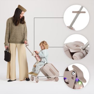 Детский чемодан-каталка 2 в 1 Kinderkraft Cabby Rose Gold KACABB00GLD0000