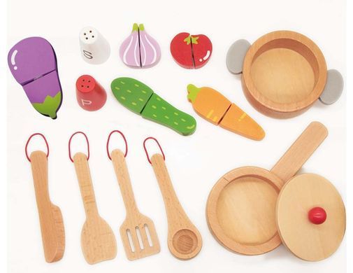 Дитяча дерев'яна кухня з аксесуарами Chef's Kitchen Set Classic World CW4201