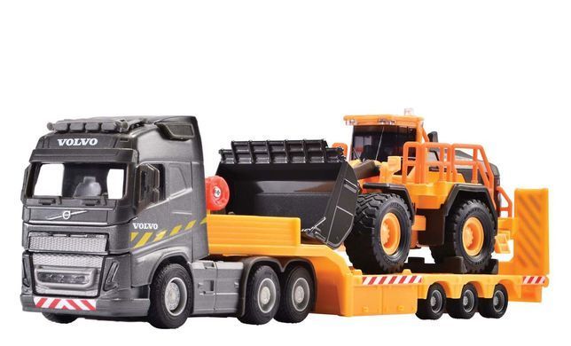 Вантажівка Volvo FH16 з причепом та фронтальним навантажувачем Majorette 8503726002