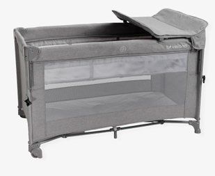 Кровать-манеж с пеленатором 2 в 1 Tino Velano 46159 light grey