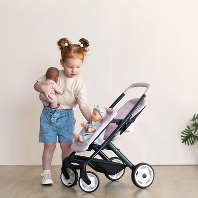 Коляска для ляльок близнюків Maxi-Cosi&nbsp;Smoby 7600253221 рожева перлина
