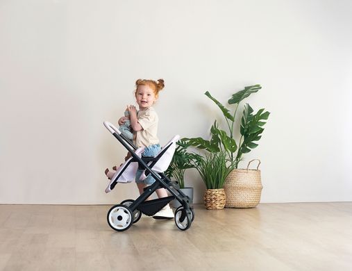 Коляска для ляльок близнюків Maxi-Cosi&nbsp;Smoby 7600253221 рожева перлина