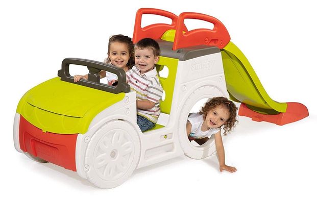 Ігровий центр Автомобіль мандрівника з гіркою та пісочницею Adventure Car Smoby 840205