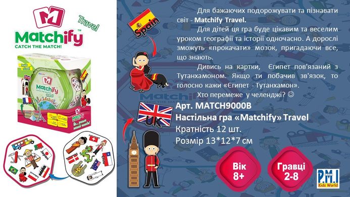 Уцінка Настільна гра Matchify Travel P.M.I. MATCH9000B