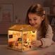 Конструктор-румбокс Mini House Котокафе Fairy Care Dreamy Bay-Scene Cat Cafe 8007 з LED освітленням