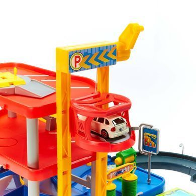 Игровой набор Гараж 1:43 Bburago Street Fire Parking Playset 18-30025 (3 уровня, 2 машинки)