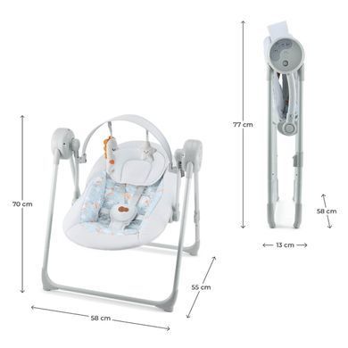 Кресло-качалка Kinderkraft Swingee Grey KBSWIN00GRY0000
