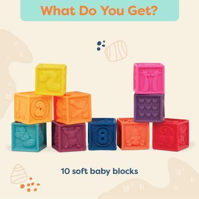 Развивающие силиконовые кубики Считаем Battat One Two Squeeze BX1002Z