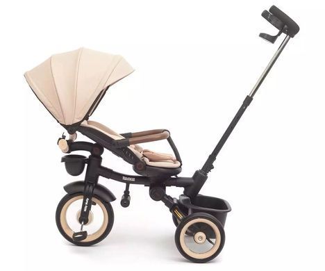 Дитячий триколісний велосипед Milly Mally Twinkle Beige MMTW02B з поворотним сидінням