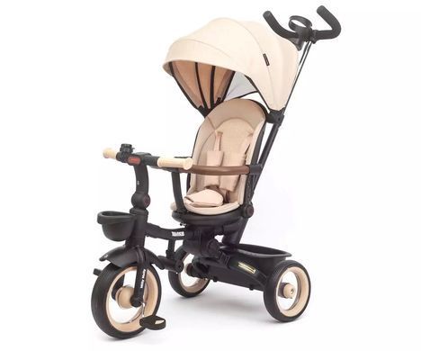 Дитячий триколісний велосипед Milly Mally Twinkle Beige MMTW02B з поворотним сидінням