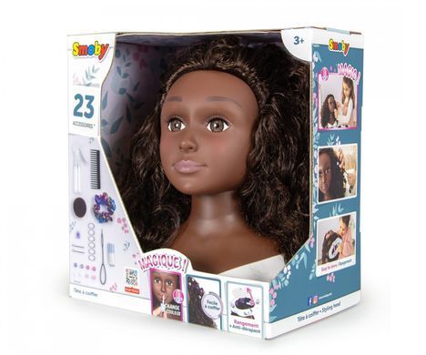 Голова манекен для створення зачісок Брюнетка My Beauty Afro Styling Head Smoby 7600320318