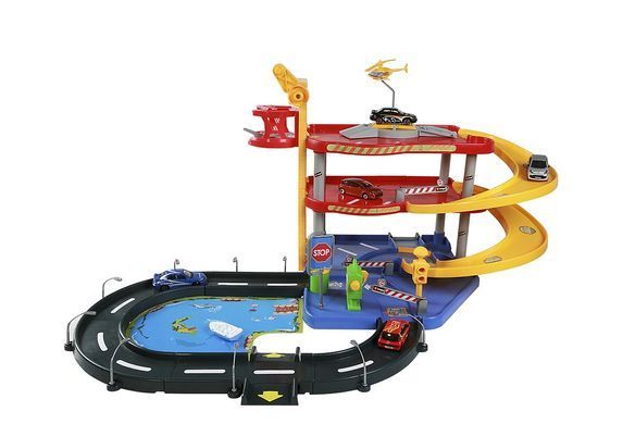 Игровой набор Гараж 1:43 Bburago Street Fire Parking Playset 18-30025 (3 уровня, 2 машинки)