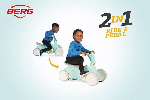 Детский четырехколесный беговел 2в1 Berg GO&sup2; Mint Pedal Gokart 24.50.02.00 мятный
