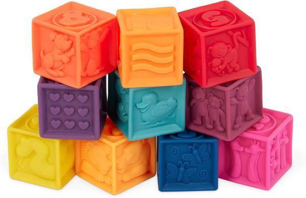 Развивающие силиконовые кубики Считаем Battat One Two Squeeze BX1002Z