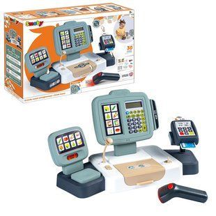 Електронна каса супермаркету з аксесуарами та сканером Smoby 7600350121 сканер, ваги, термінал
