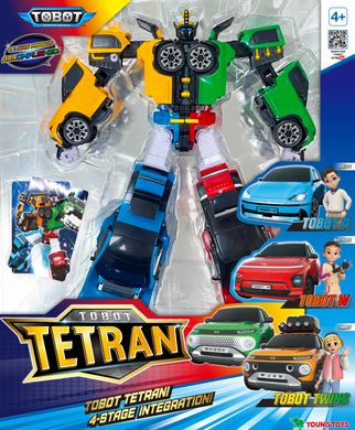 Робот - трансформер 4 в 1 Tobot Tetran S6 Детективи галактики Young Toys 301176