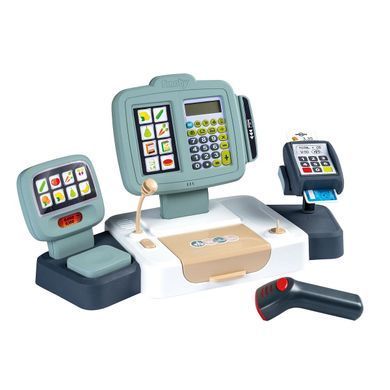 Електронна каса супермаркету з аксесуарами та сканером Smoby 7600350121 сканер, ваги, термінал