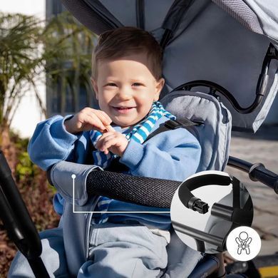 Трехколесный детский велосипед 5 в 1 Kinderkraft Freeway 2 Grey KRFRWA02GRY0000 поворотное сиденье