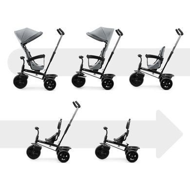 Трехколесный детский велосипед 5 в 1 Kinderkraft Freeway 2 Grey KRFRWA02GRY0000 поворотное сиденье