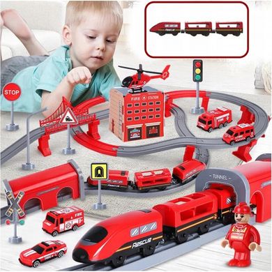 Залізниця Electric Train Пожежна станція Fire Rescue Train Woopie 41526