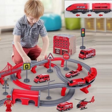 Железная дорога Electric Train Пожарная станция Fire Rescue Train Woopie 41526