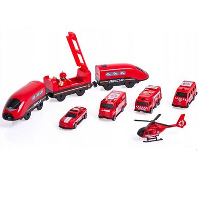 Залізниця Electric Train Пожежна станція Fire Rescue Train Woopie 41526