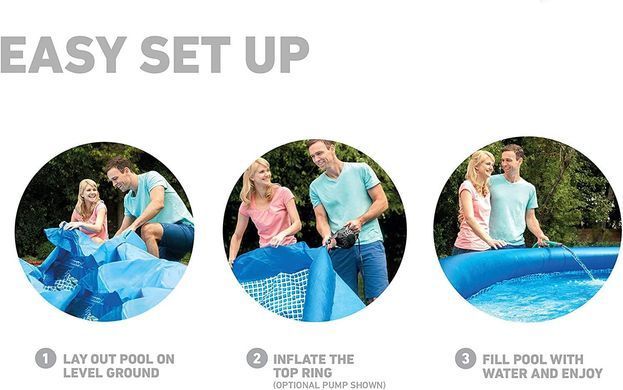 Надувной бассейн Easy Set Pool Intex 28143, 396 х 84 см