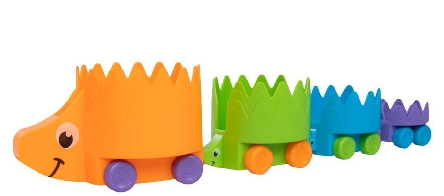 Пірамідка-каталка на колесах Їжачки Fat Brain Toys Hiding Hedgehogs F223ML