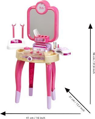 Дитячій туалетний столик Barbie Beauty studio Happy Vibes Theo Klein 5721 з лампою для нігтів