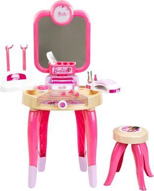 Дитячій туалетний столик Barbie Beauty studio Happy Vibes Theo Klein 5721 з лампою для нігтів