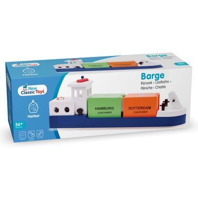 Ігровий набір "Баржа з 2 контейнерами" New Classic Toys