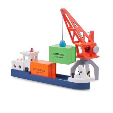 Ігровий набір "Баржа з 2 контейнерами" New Classic Toys