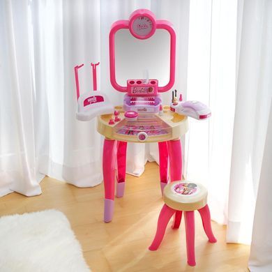 Дитячій туалетний столик Barbie Beauty studio Happy Vibes Theo Klein 5721 з лампою для нігтів