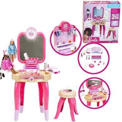 Дитячій туалетний столик Barbie Beauty studio Happy Vibes Theo Klein 5721 з лампою для нігтів