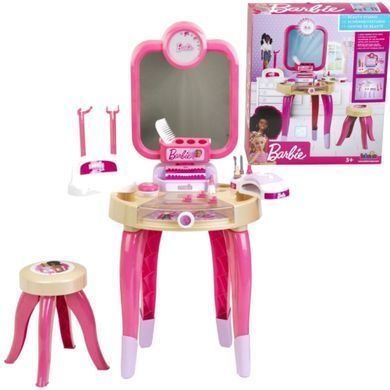 Дитячій туалетний столик Barbie Beauty studio Happy Vibes Theo Klein 5721 з лампою для нігтів