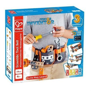 Игровой набор пояс с инструментами Junior Inventor Scientific Tool Belt Hape E3035